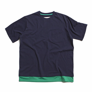XERO - Mesh Layered T-Shirts &quot;Navy / Green&quot;